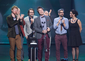 ADISQ 2015 : le premier gala - Galaxie, Salomé Leclerc, Jean Leloup et Tire le coyote (crédit photo : Jean-François Leblanc) 