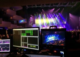 L'équipe de TURBINE en plein travail pendant le Gala de l'ADISQ 2015. 