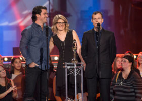 ADISQ 2015 : le premier gala - Emie R. Roussel Trio gagnants du Félix de l'Album - Jazz (crédit photo : Jean-François Leblanc)